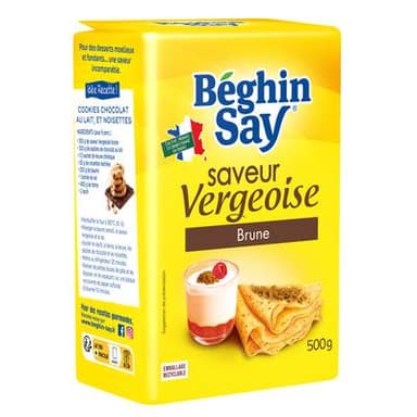 Beghin Say Sucre Vergeoise Brune, 500g