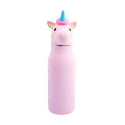 Dotz Bouteille en acier inoxydable à double paroi avec paille en silicone Luna, 350ml