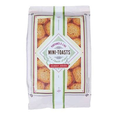 Albert Ménès Mini toast à l'Huile d'Olive parfumés à l'Ail, 100g
