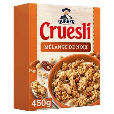 Quaker  Cruesli Céréales Mélange de Noix, 450g
