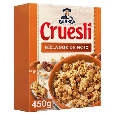 Quaker  Cruesli Céréales Mélange de Noix, 450g