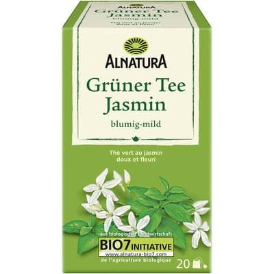 Alnatura Thé vert au jasmin bio - 20 Sachets, 30g