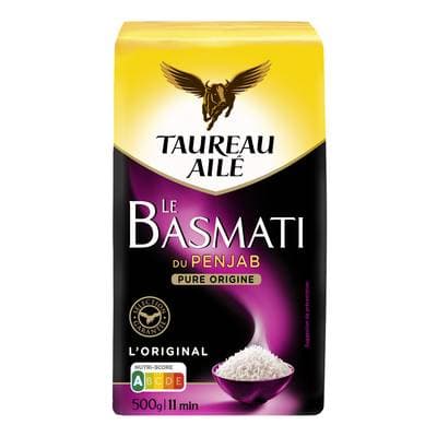 Taureau Ailé Riz Basmati du Penjab Long Grain, 500g