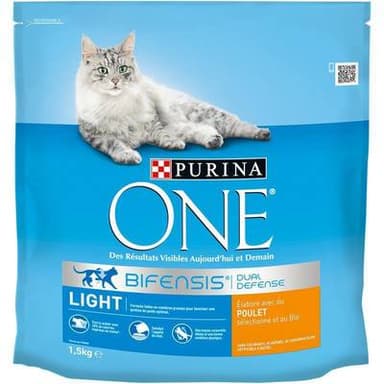 Purina - One Croquettes Poulet Allégées pour chat adulte, 1,5kg