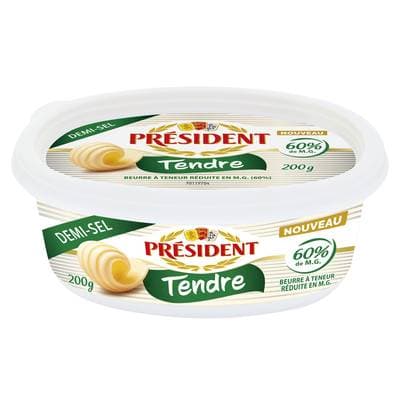 Président Beurre tendre demi-sel, 200g