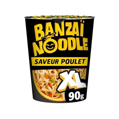 Panzani Nouilles Instantanées saveur Poulet XL en cup- Banzaï Noodle, 90g