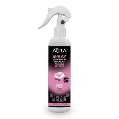 Aura Désodorisant linge fraîcheur, 250ml