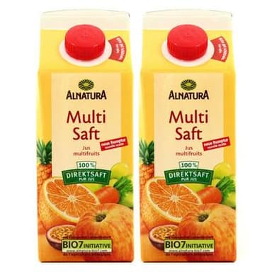 Alnatura Jus multifruits bio, Lot de 2x75cl