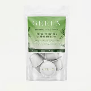 Green Capsules de Matcha cérémonie latte Bio, 10 capsules