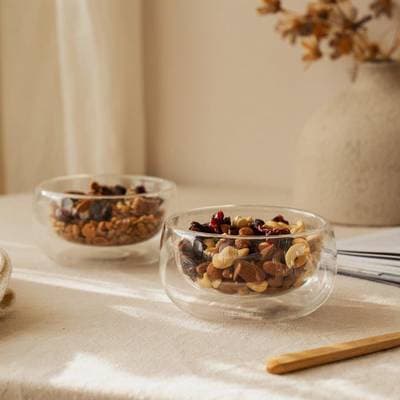Nuts Bols et cuillères à double paroi, 2 pièces