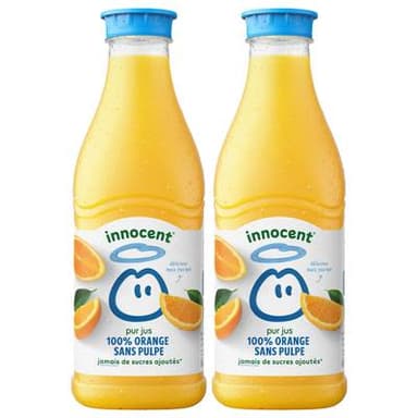 innocent Jus d'Orange Sans Pulpe, Lot de 2x90cl