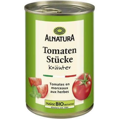 Alnatura Tomates en Morceaux aux Herbes Bio, 400g