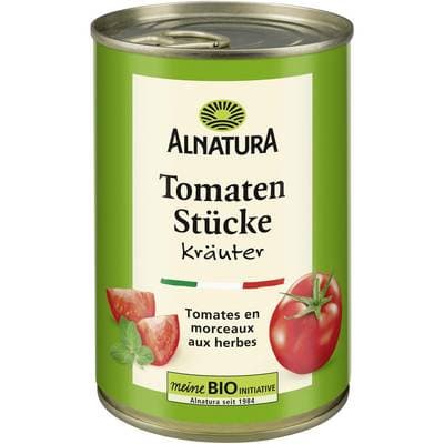 Alnatura Tomates en Morceaux aux Herbes Bio, 400g