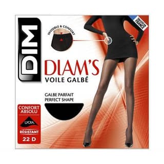 Dim Collant Diam's Voile Galbé Noir 22D, Taille 1