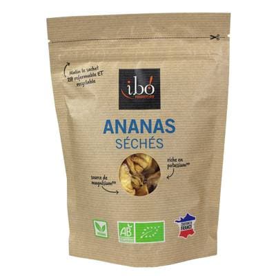 Ibo Ananas séché en morceaux bio, 80g