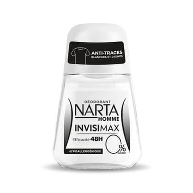 Narta Homme Déodorant bille Anti-traces Hypoallergénique Invisimax, 50ml