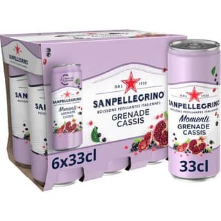 San Pellegrino Boisson pétillante au jus de grenade et jus de cassis, 6x33cl