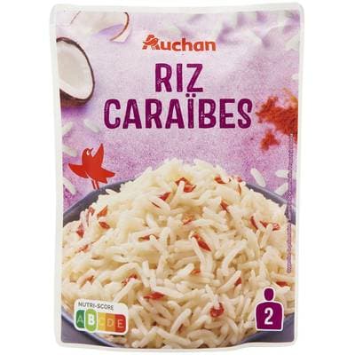 Auchan Riz caraïbes sachet express micro-ondes, 250g