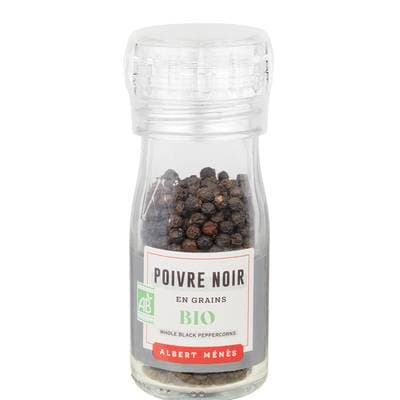 Albert Ménès Poivre Noir en grains Bio en moulin, 40g