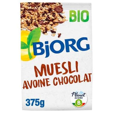 Bjorg Muesli Avoine Chocolat Bio, 375g