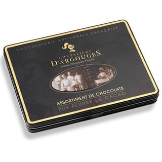 Les Chevaliers d'Argouges Assortiment de chocolats lait, noir 70% et blanc, 300g