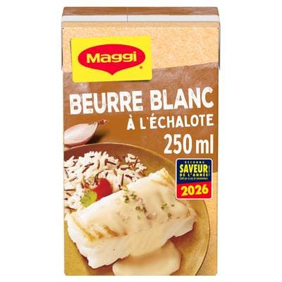 Maggi Sauce Beurre Blanc à l'échalote liquide en brique, 25cl