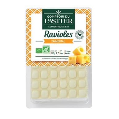 Comptoir Du Pastier Ravioles à l'Emmental Bio, 240g