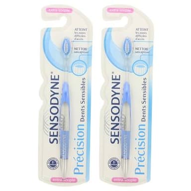 Sensodyne Brosse à dents extra-souple précision dents sensibles, Lot de 2x1 brosse à dents