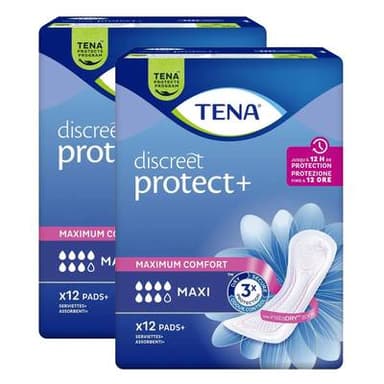 Tena Lady Serviettes incontinence maxi, Lot de 2x12 serviettes
