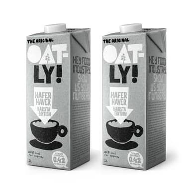Oatly Avoine Barista Boisson Végétale, Lot de 2x1L
