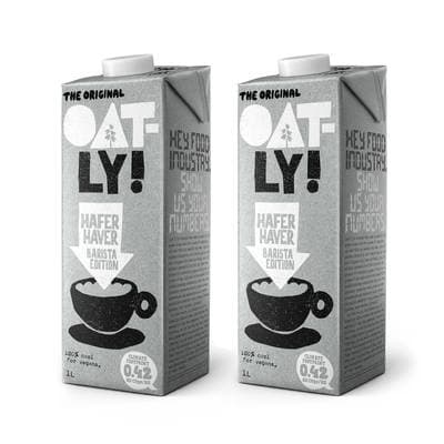 Oatly Avoine Barista Boisson Végétale, Lot de 2x1L
