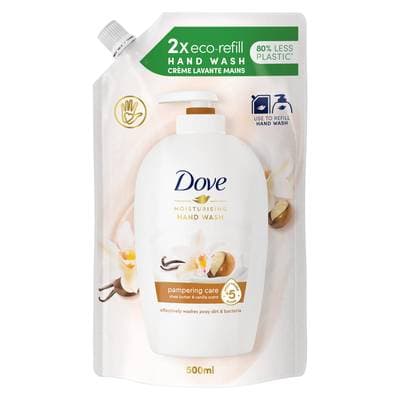 Dove Savon Liquide Recharge Mains Parfum Beurre De Karité et Vanille, 500ml