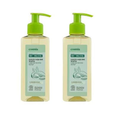 COSMIA BIO Savon liquide mains à l'amande douce, Lot de 2x300ml