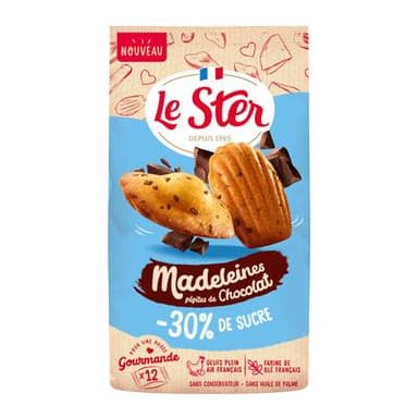 Le Ster Madeleines aux pépites de chocolat avec - 30% de sucre, 300g