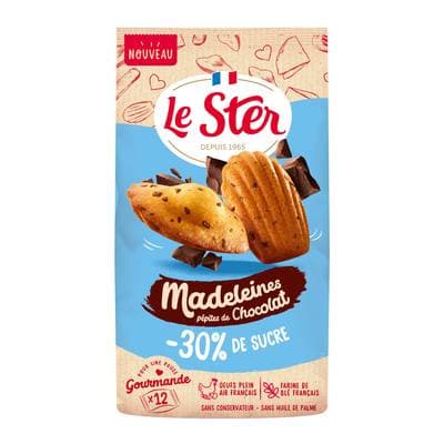 Le Ster Madeleines aux pépites de chocolat avec - 30% de sucre, 300g