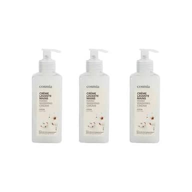 COSMIA Crème lavante mains coton, Lot de 3x300ml