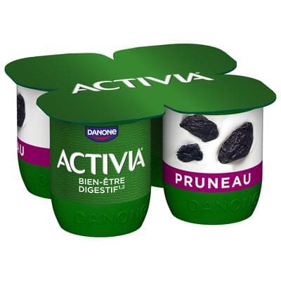 Activia Yaourt aux fruits pruneau bifidus, 4x125g
