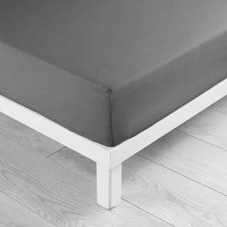 Douceur D Interieur Drap housse uni anthracite, 160 x 200 cm