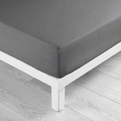 Douceur D Interieur Drap housse uni anthracite, 160 x 200 cm