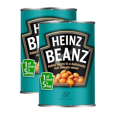 Heinz Haricots blancs sauce tomate - Baked Beans in Tomato Sauce en conserve, Lot de 2x415g