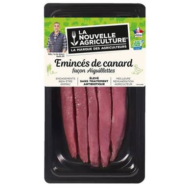La Nouvelle Agriculture Emincés de Canard Façon Aiguillette Bleu Blanc Coeur, 200g