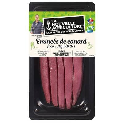 La Nouvelle Agriculture Emincés de Canard Façon Aiguillette Bleu Blanc Coeur, 200g