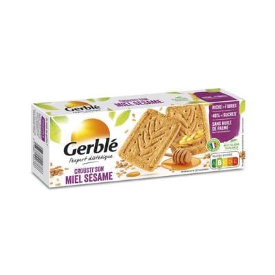 Gerblé Fibres 20 Biscuits Crousti'Son miel sésame -46% de sucres en moins, 200g