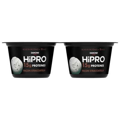 HiPRO Yaourt Stracciatella protéiné 0% mg, 2x160g