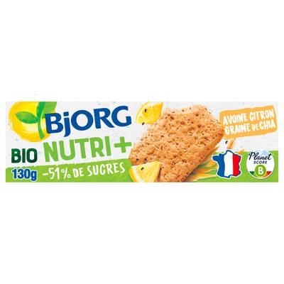 Bjorg - Biscuit Avoine Citron Graine de Chia Bio Nutri+ 