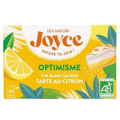Joyce Thé Blanc Saveur Tarte au Citron Bio - Optimisme, 20  sachets