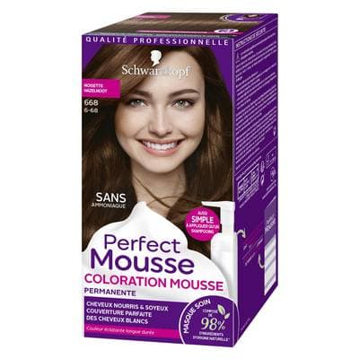 Perfect Mousse Coloration Mousse Permanente Noisette 668, Noisette 668 92,5 ml