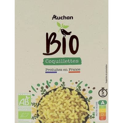 Auchan BIO Pâtes Coquillettes Bio, 400g