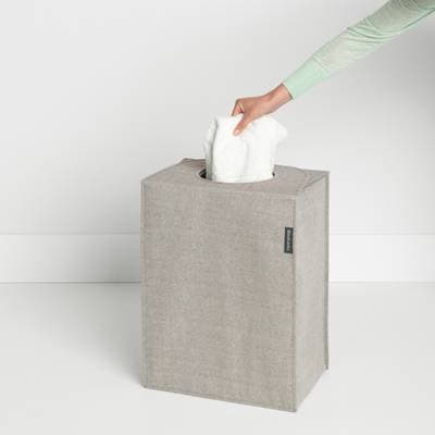 Brabantia Coffre à linge en tissu Gris, 55L