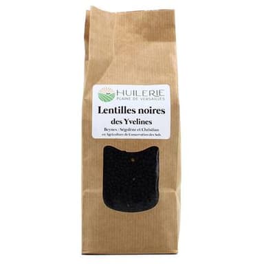 Huilerie Plaine de Versailles Lentilles Noires cultivées dans les Yvelines, 500g